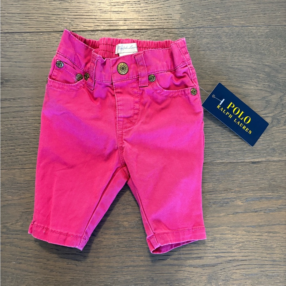 Ralph Lauren baby girl pants 3M NWT retail $98